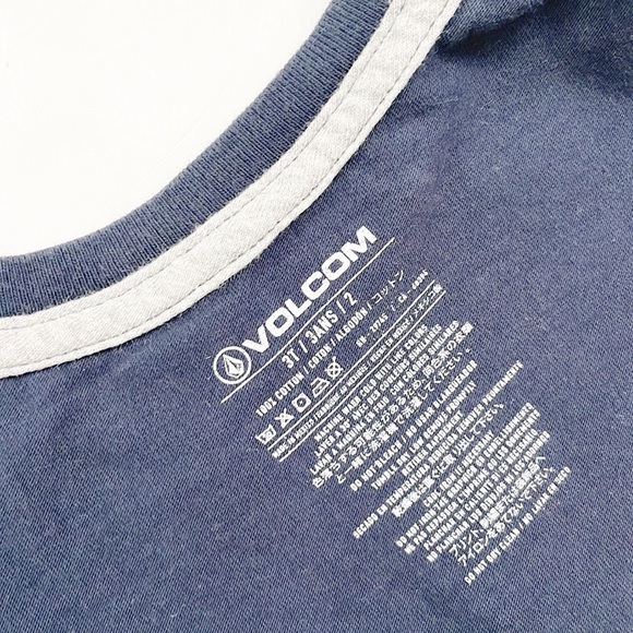 Volcom Stone navy blue toddler boy short sleeve graphic t-shirt - Picture 3 of 4